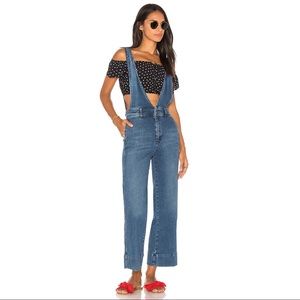 Free People A Line Denim Overall